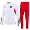 Sudadera De Entrenamiento Trajes CR Flamengo Quarter Zip 23-24 Blanca - Hombre